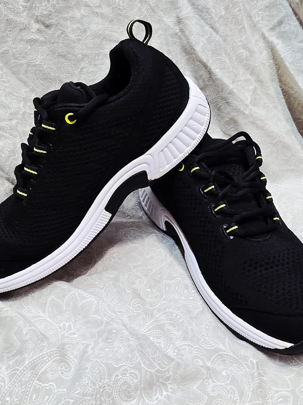 Orthofeet Coral 981 Biofit Women's Black Knit Athletic Sneakers Shoes Size 10 B
